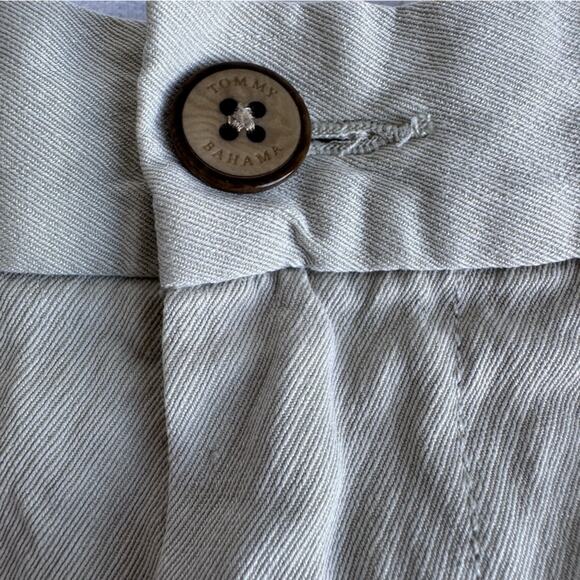 TOMMY BAHAMA Men’s Shorts Size 40 Silk Cotton Tan Pleat Summer Lightweight Dress - Picture 11 of 13